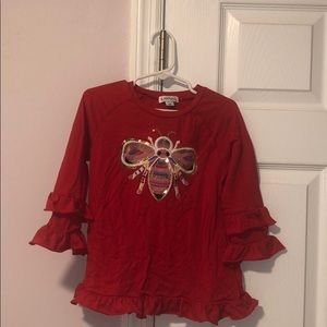 Red shirt for little girls